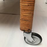 60s wicker rattan cradle bed