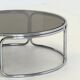 Space Age Coffee Table with Smoked Glass and Chrome