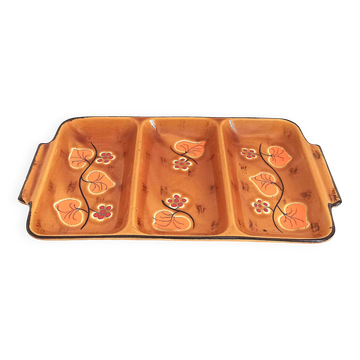 Poët Laval ceramic compartment dish 1960s