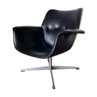 Modernist black lounge chair, 1960s