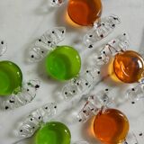 Six porte-couteaux "Bonbon" en verre de Murano - 1970.