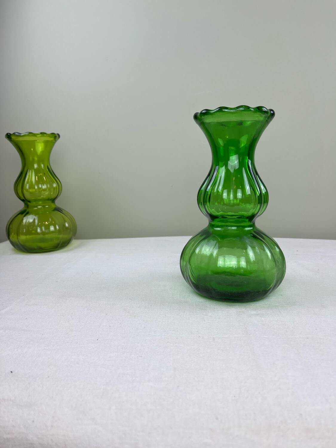 Vintage bottle green vase