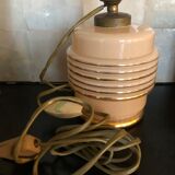 Lamp base in pink and gold opaline