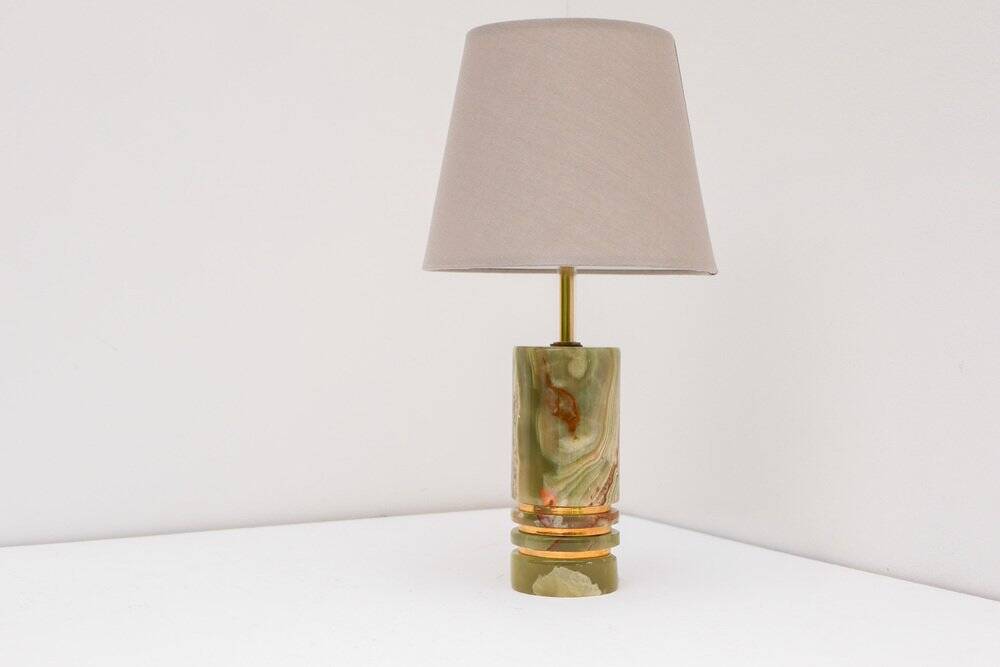 Mid-century modern Italian brass table lamp, 1970s