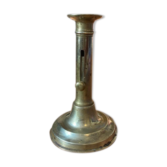 19th century brass candlestick says "to binet"