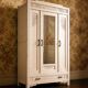 Antique Parisian wardrobe in white patina – Art Deco period around 1900