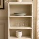 Renovated vintage 1950s library in beige.