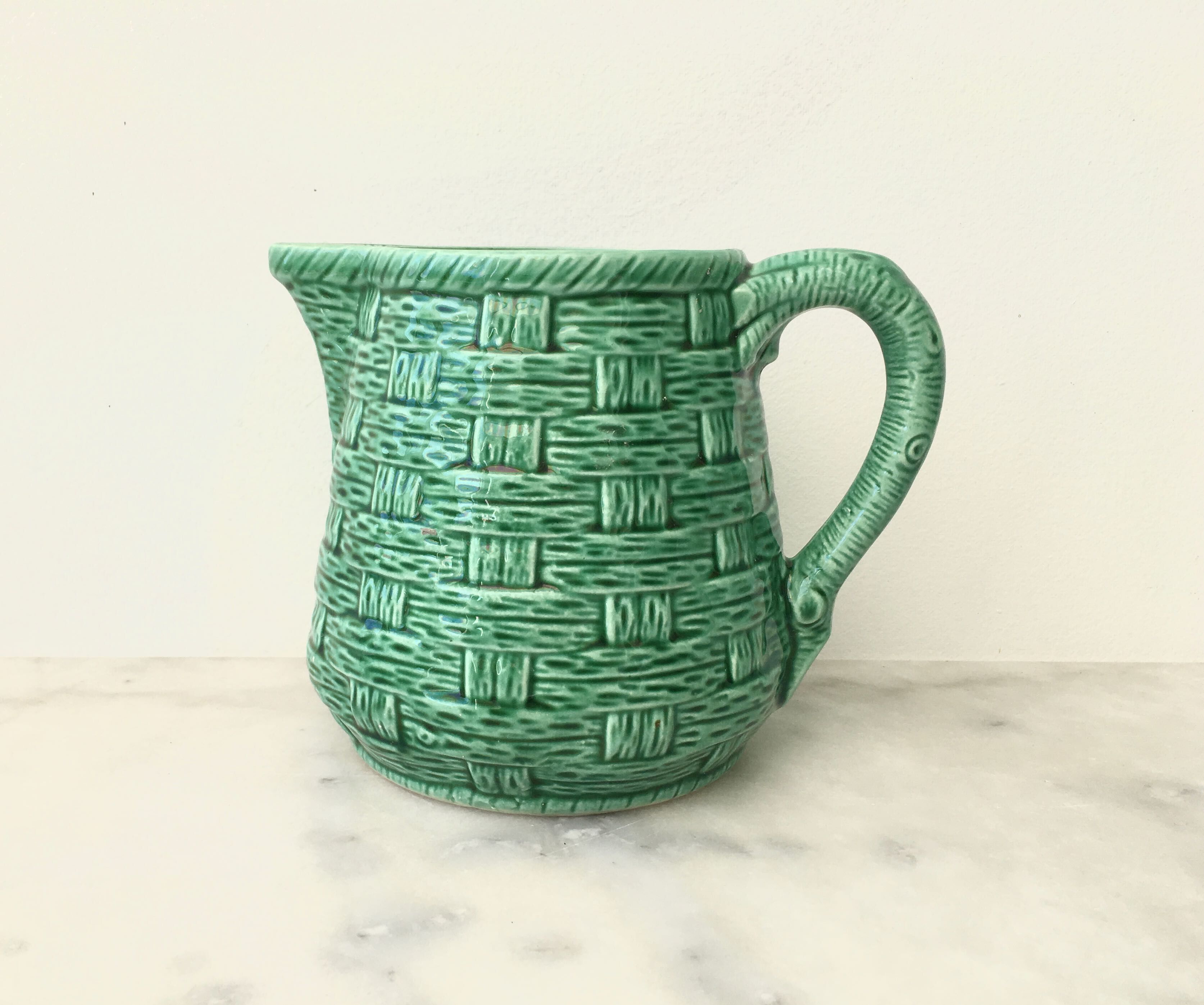 Pitcher barbotine Digoin Sarreguemines