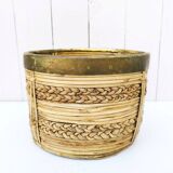 Gabriella Crespi style woven rattan basket