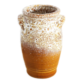 Vase à poignées  pierre de lave années 70
