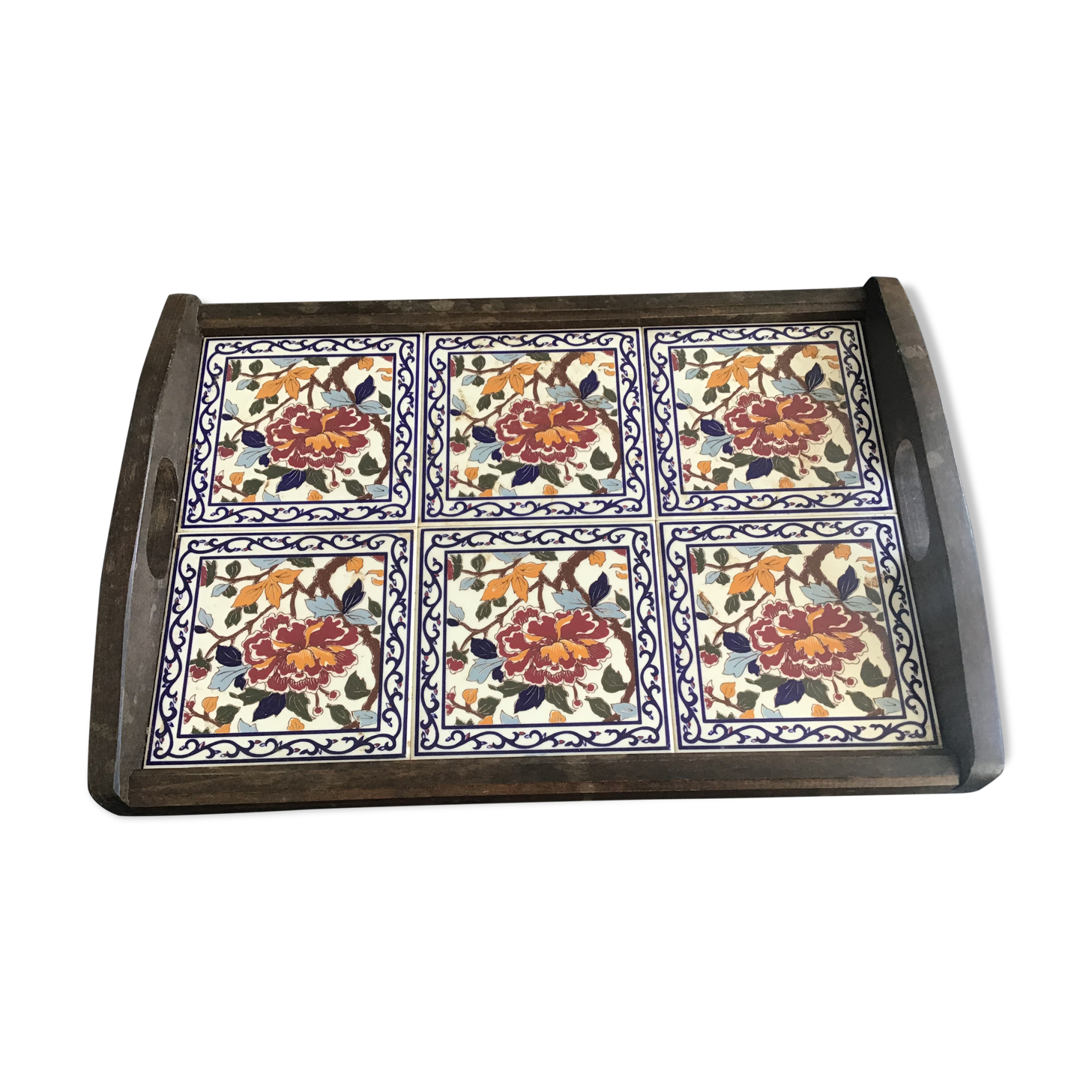 Gien earthenware tile tray