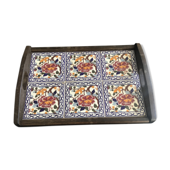 Gien earthenware tile tray