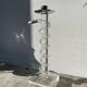 Silver-plated metal candlestick signed Alessandro Albrizzi 1970