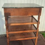 4-shelf marble top cabinet
