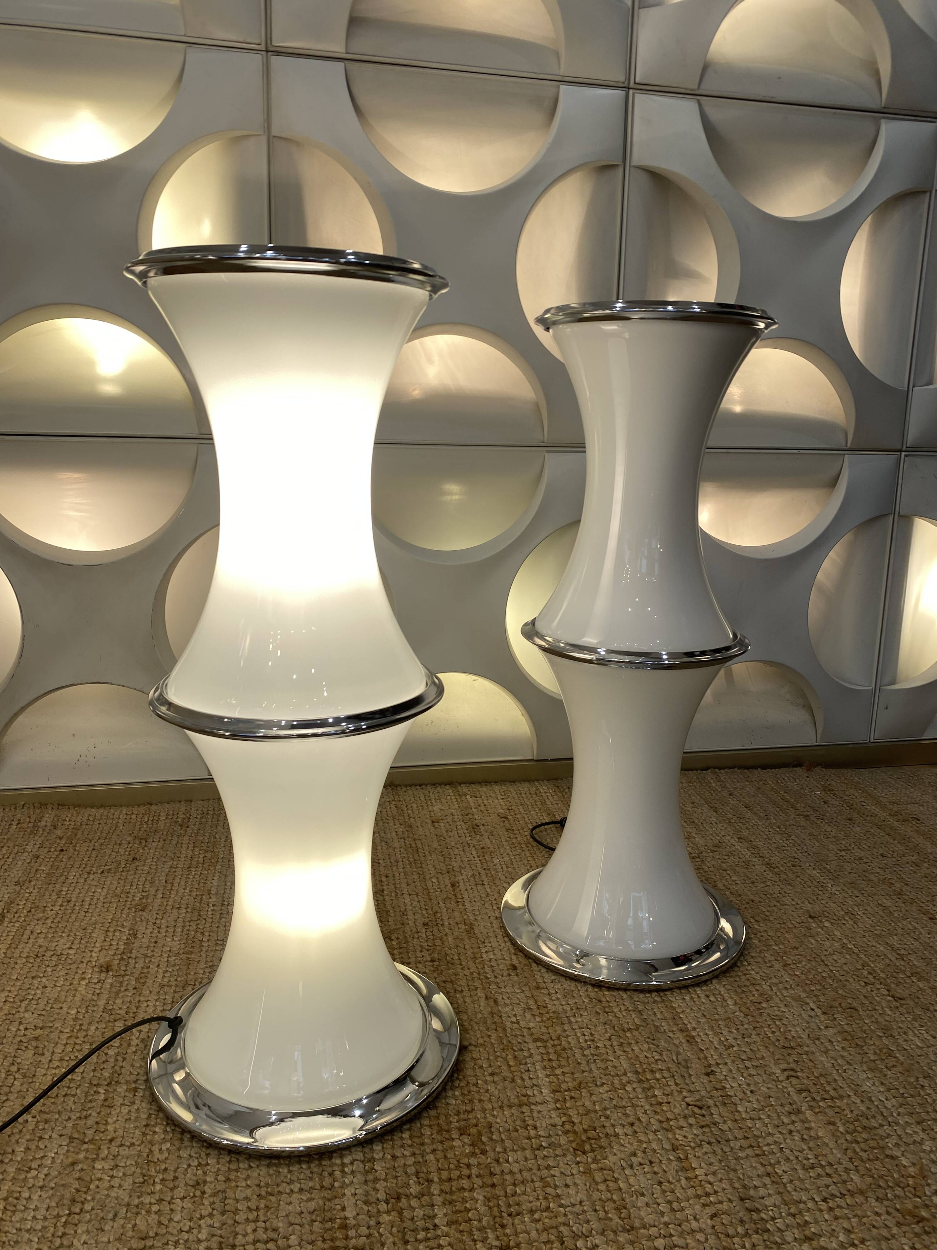 Enrico tronconi - pair of lamps model bamboo