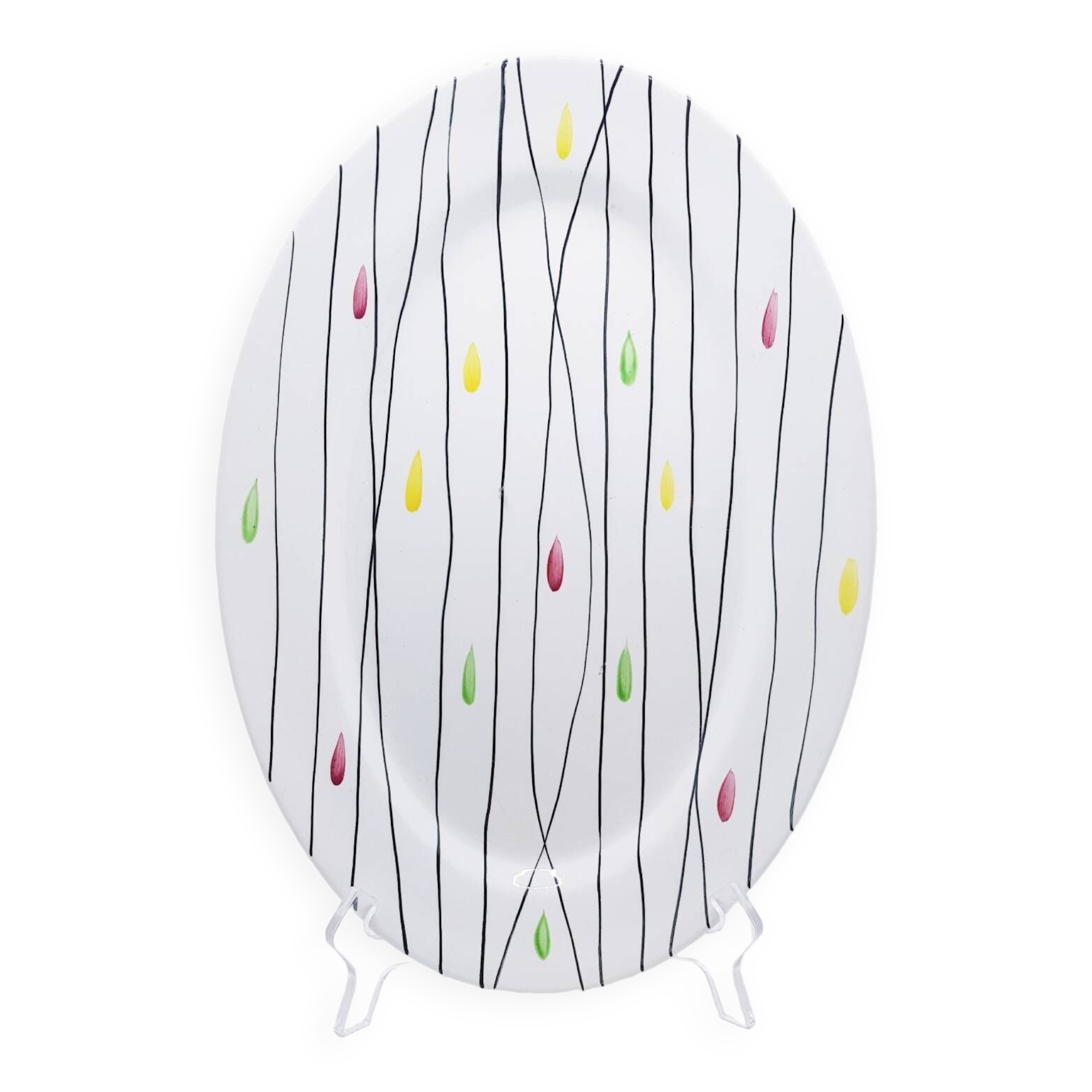 Mid century hand painted platter