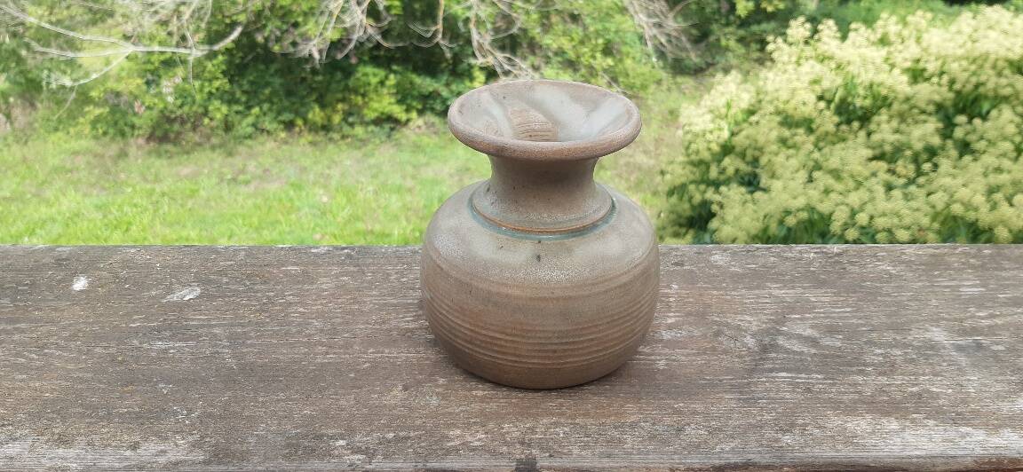 Glazed stoneware ball vase 1970 Philippe Aubert