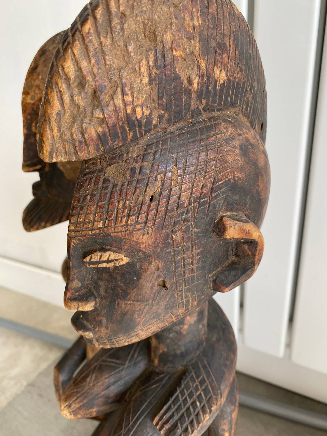 Sculpture couple bois