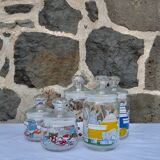 Set of 5 glass spice jars