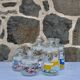Set of 5 glass spice jars