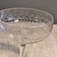8 antique Baccarat crystal champagne coupes with engraved decoration.