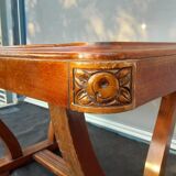 Art Deco lyre table 2 extensions 4/8 guests