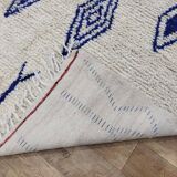 Azilal Vintage Rug 276x180 cm - Blue Geometric Patterns