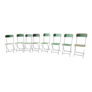 Lot de 8 chaises pliantes - peint