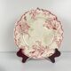 Set of 4 flat plates KG Lunéville Terre de fer, "Fontainebleau", pink, 19th century