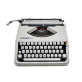 Hermes Baby white cursive typewriter revised Mint tape