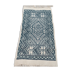 Handmade traditional white and blue carpet, 152x76 cm