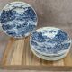Set of 6 vintage blue Castellania deep plates.