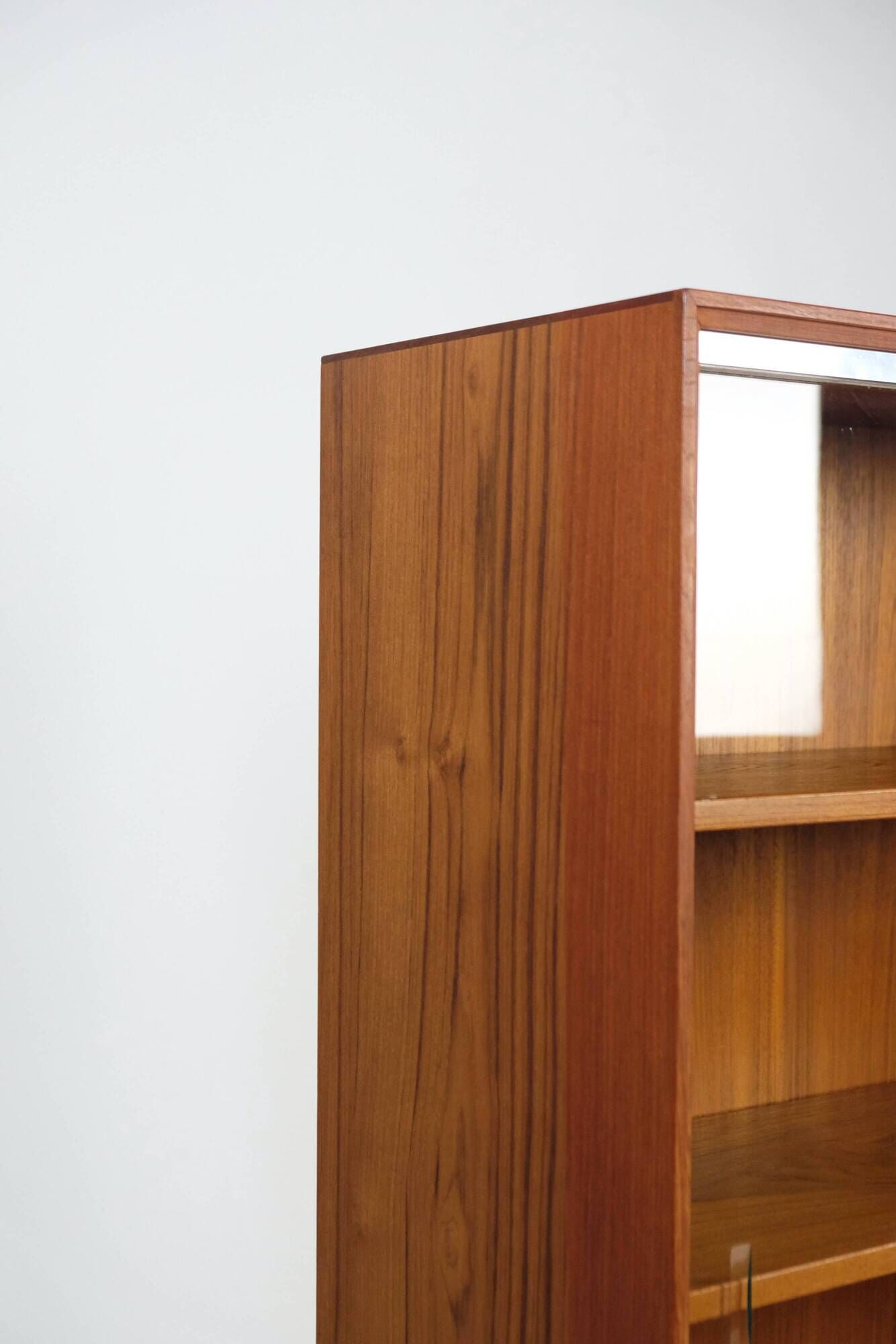 Mid-Century Teak Vitrine Regal Highboard Schrank 60er 70s Vintage