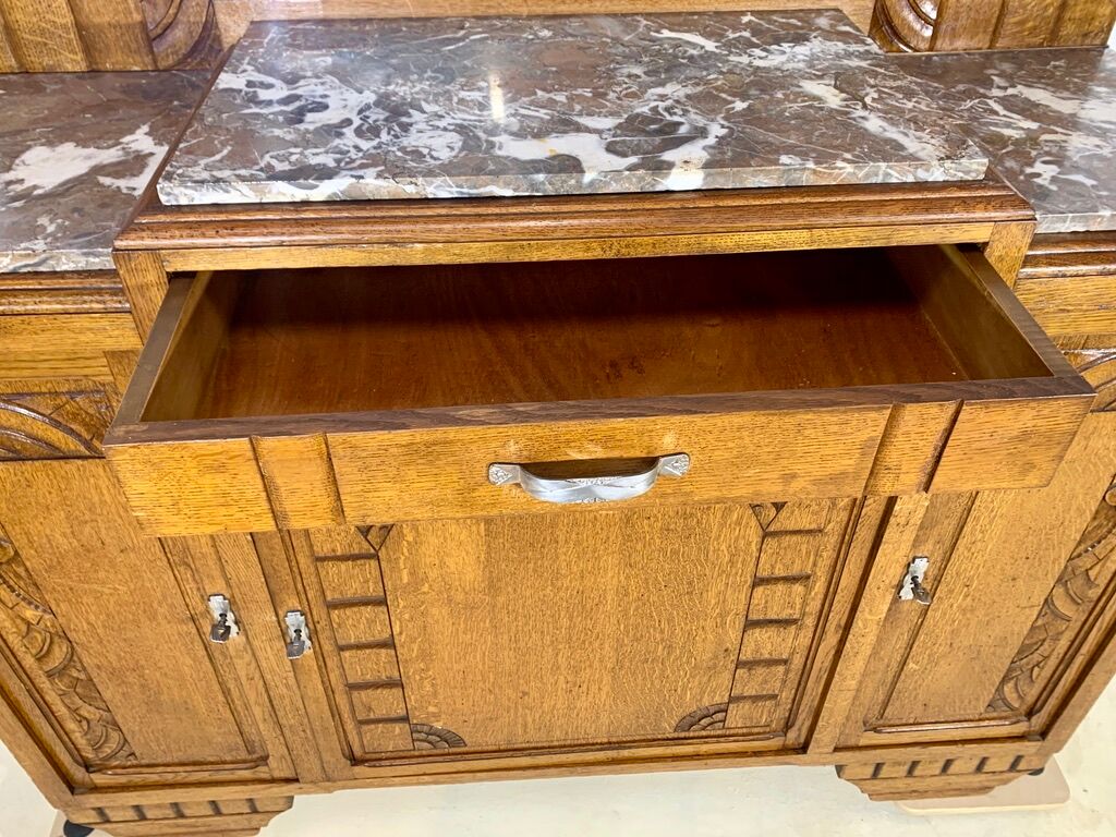 Buffet art deco en chêne massif