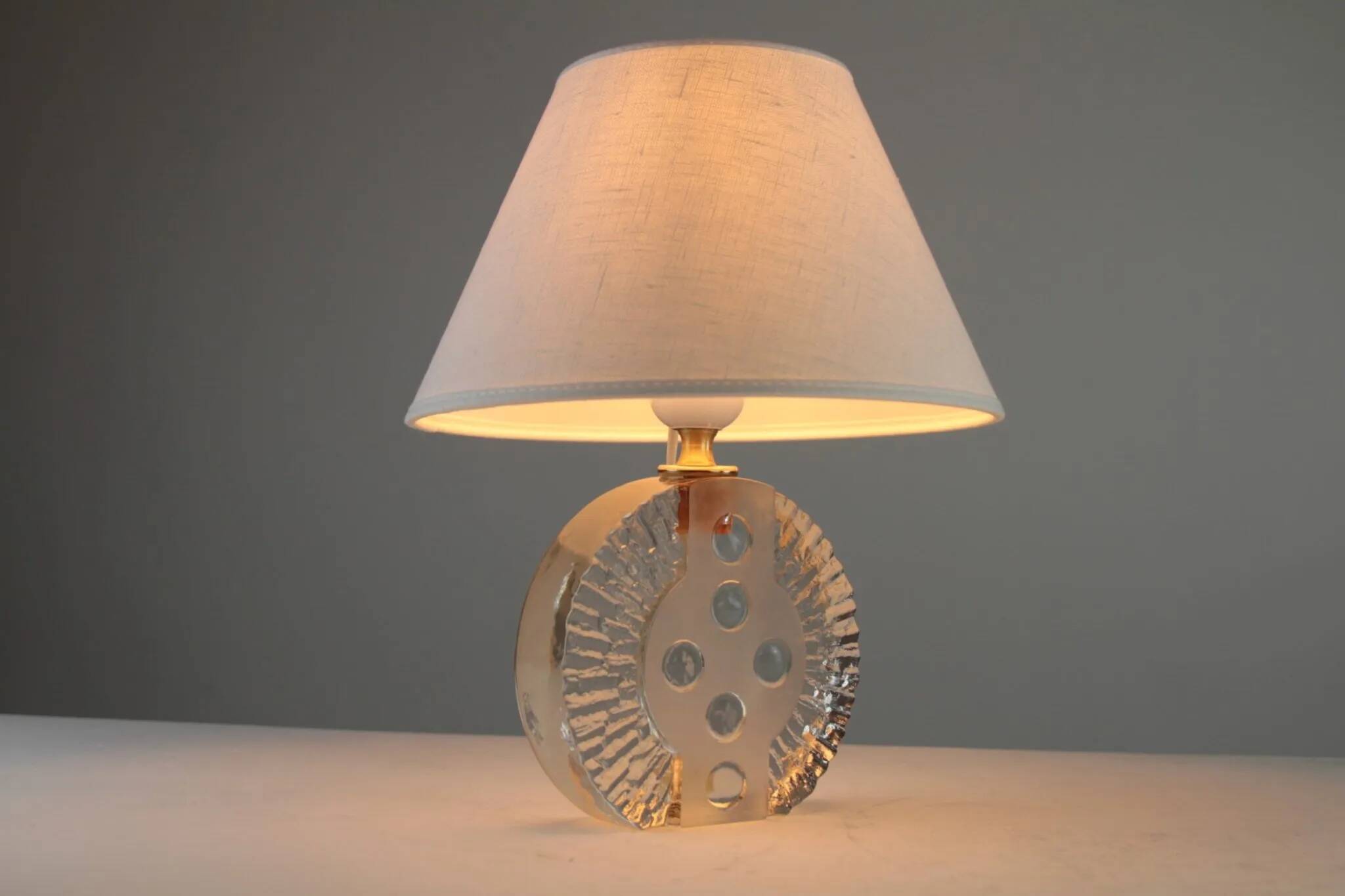 Glass Table Lamp by Nybro Glasbruk – Sweden, 1960s/1970s