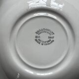 10 English blue/white soup plates