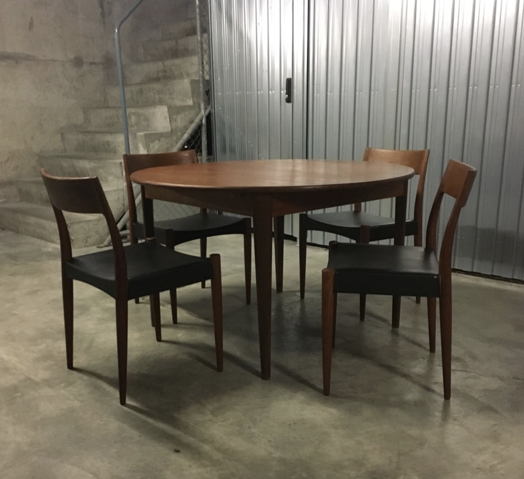 Danish Teak Dining Set by Arne Hovmand Olsen for Mogens Kold, 1950s