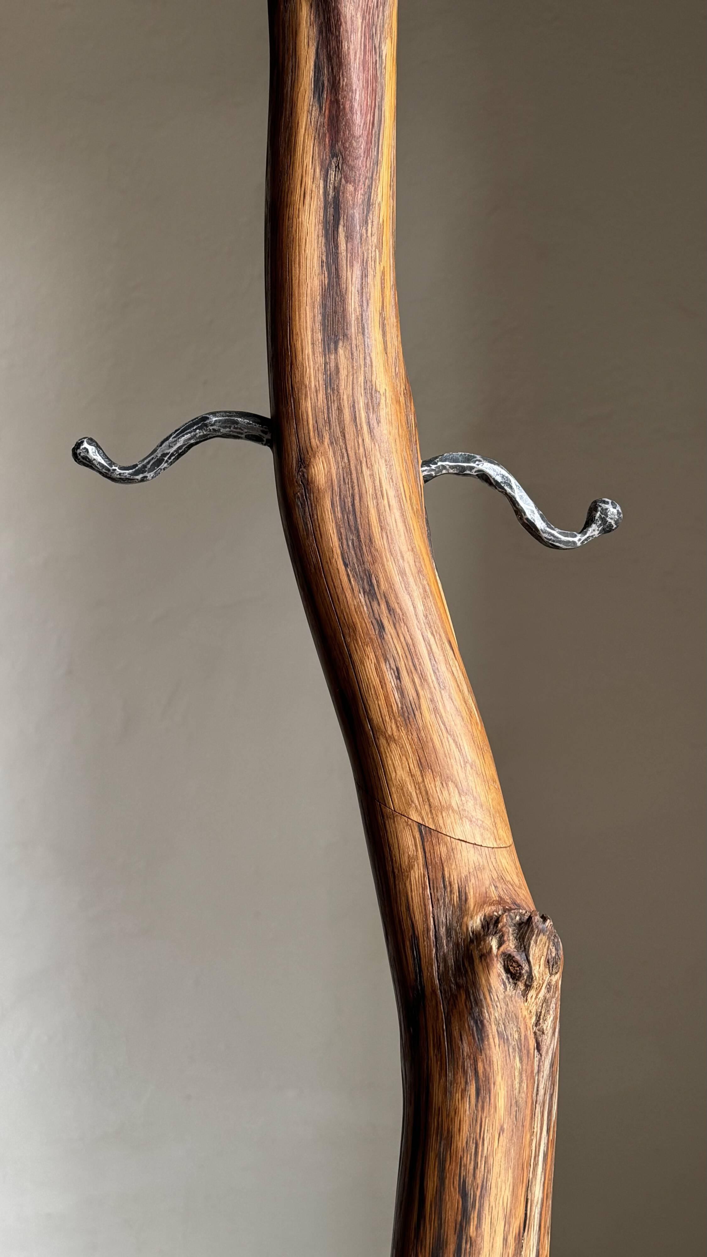 Sculptural coat rack - Oak wood coat rack