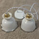 Suspension fleur double en opaline