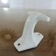 Pair of coat hooks, coat rack, in white porcelain, art deco 30s 40s
