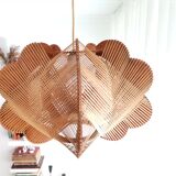 Vintage 1960s wooden hanging lamp