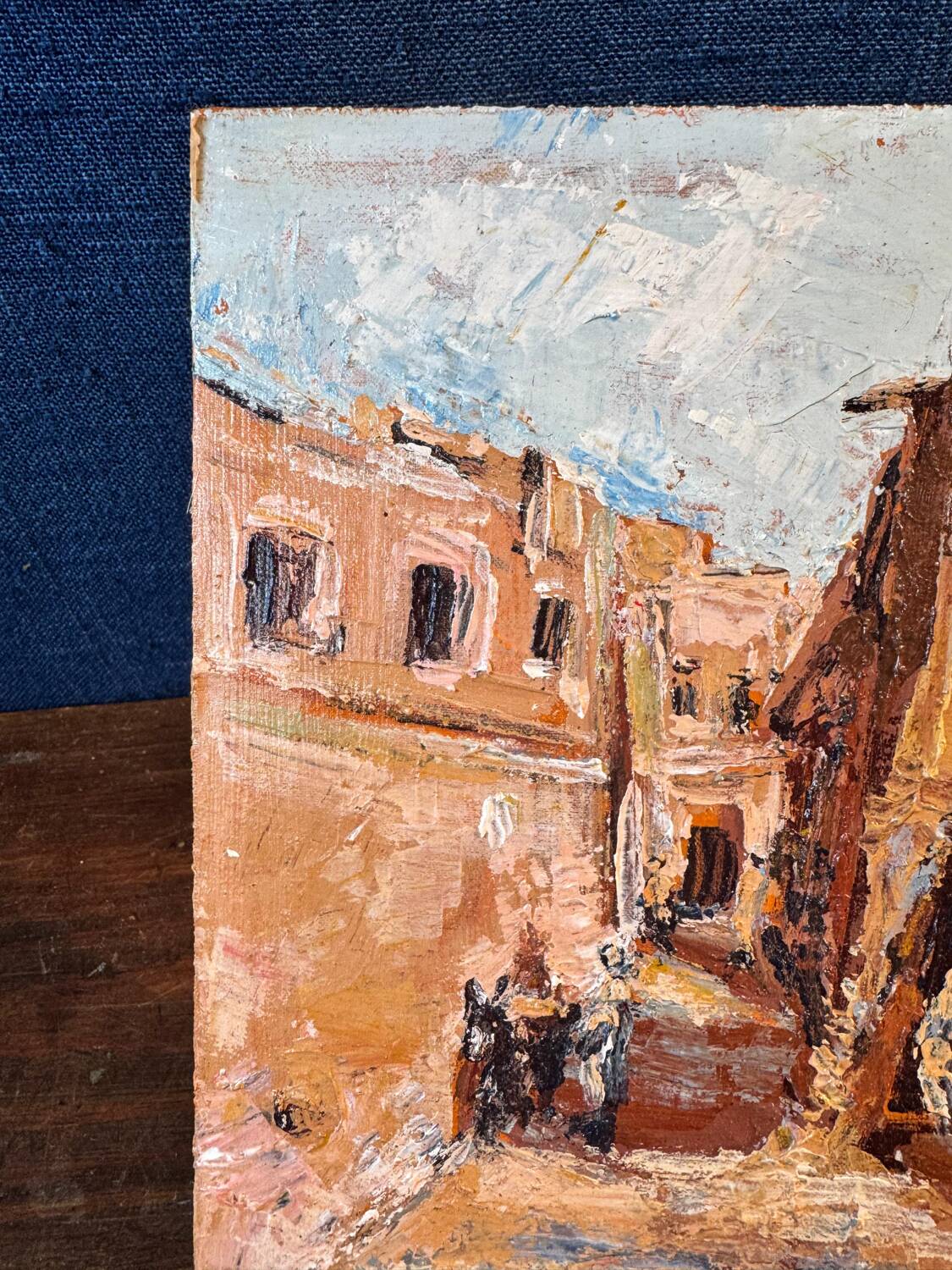 Oil on canvas – Orientalist subject. North Africa. Mid-20th century