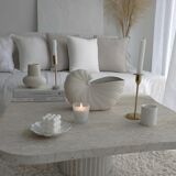 Natural Travertine irregular coffee table Athena - 90x90cm