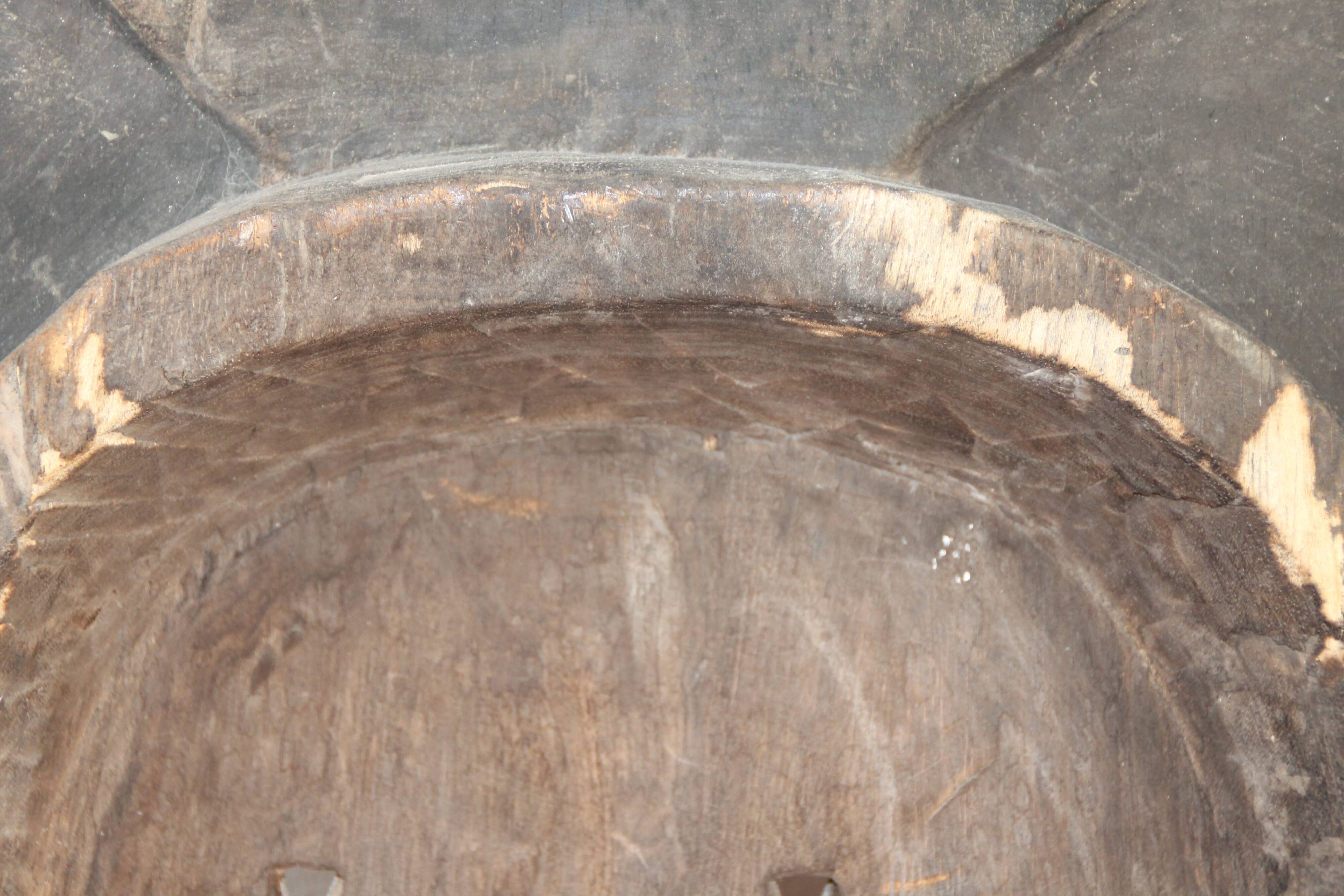 African Art Mask carved wooden palette Ivory Coast Baoule height 87 cm