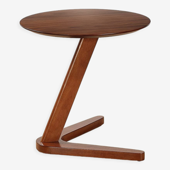 Table d'appoint en bois massif avec pieds spéciaux en forme de V