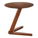 C shape sofa end table couch side table solid wood coffee table with special v shape legs
