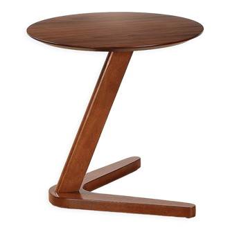 Table d'appoint en bois massif avec pieds spéciaux en forme de V