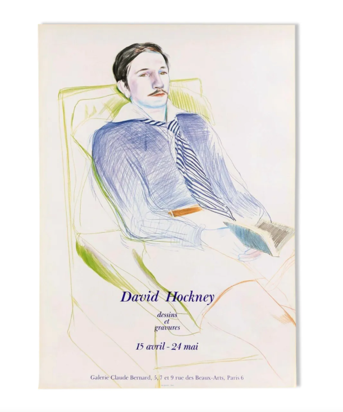 Poster Portrait of Jacques de Bascher, David Hockney 1975