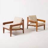 Set of 2 Teak Easy chairs by Arne Wahl Iversen for Komfort, Denmark, 1960s