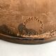Dish XL table center in glazed terracotta ceramic 1950